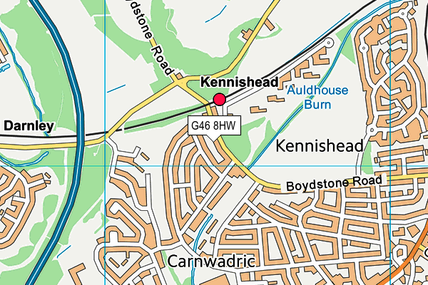 G46 8HW map - OS VectorMap District (Ordnance Survey) G46 8HW map - OS VectorMap District (Ordnance Survey)