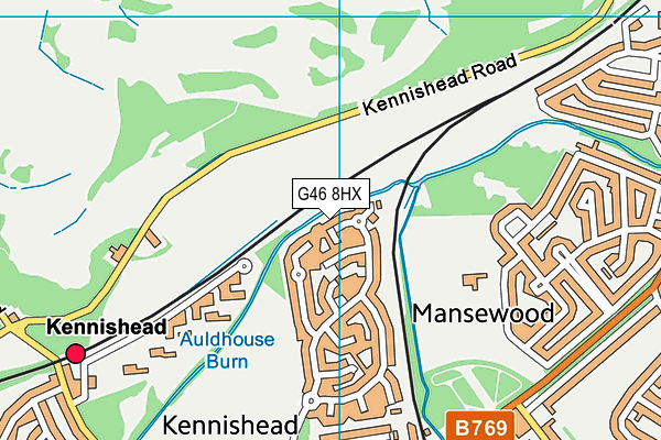 G46 8HX map - OS VectorMap District (Ordnance Survey) G46 8HX map - OS VectorMap District (Ordnance Survey)