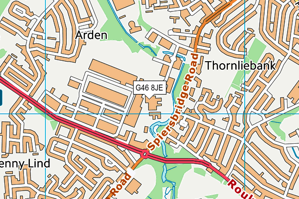 G46 8JE map - OS VectorMap District (Ordnance Survey) G46 8JE map - OS VectorMap District (Ordnance Survey)
