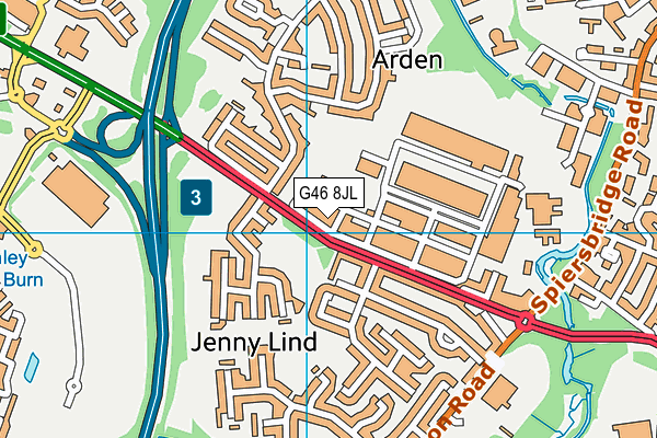G46 8JL map - OS VectorMap District (Ordnance Survey) G46 8JL map - OS VectorMap District (Ordnance Survey)