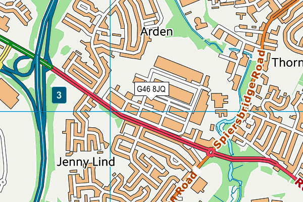 G46 8JQ map - OS VectorMap District (Ordnance Survey) G46 8JQ map - OS VectorMap District (Ordnance Survey)