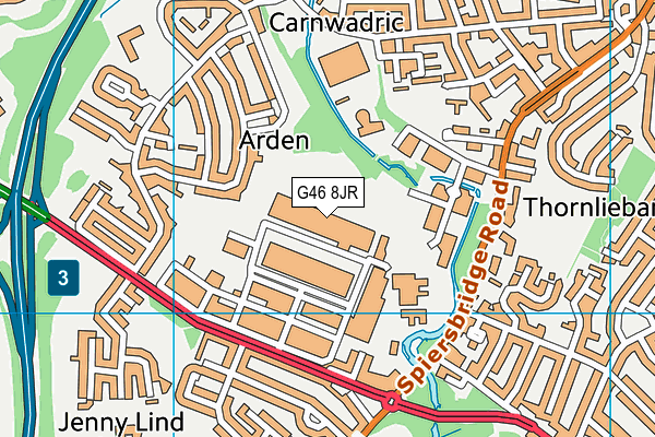 G46 8JR map - OS VectorMap District (Ordnance Survey) G46 8JR map - OS VectorMap District (Ordnance Survey)