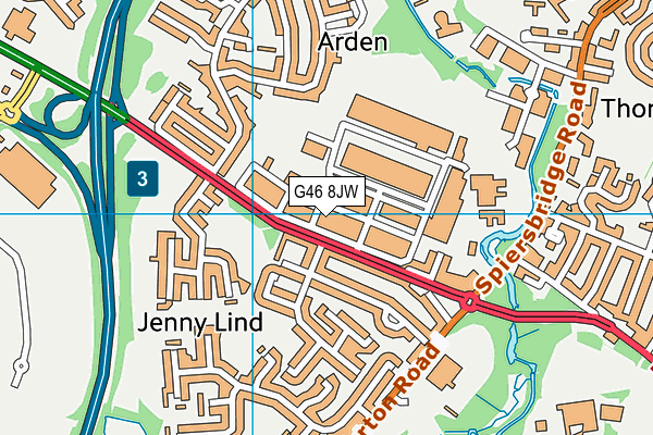 G46 8JW map - OS VectorMap District (Ordnance Survey) G46 8JW map - OS VectorMap District (Ordnance Survey)