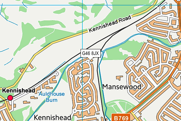 G46 8JX map - OS VectorMap District (Ordnance Survey) G46 8JX map - OS VectorMap District (Ordnance Survey)