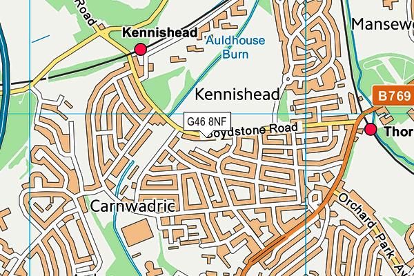 G46 8NF map - OS VectorMap District (Ordnance Survey) G46 8NF map - OS VectorMap District (Ordnance Survey)