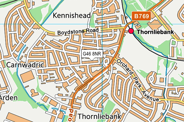 G46 8NR map - OS VectorMap District (Ordnance Survey) G46 8NR map - OS VectorMap District (Ordnance Survey)