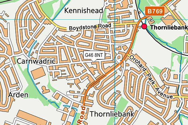 G46 8NT map - OS VectorMap District (Ordnance Survey) G46 8NT map - OS VectorMap District (Ordnance Survey)