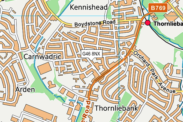 G46 8NX map - OS VectorMap District (Ordnance Survey) G46 8NX map - OS VectorMap District (Ordnance Survey)