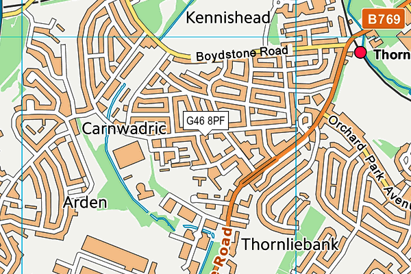 G46 8PF map - OS VectorMap District (Ordnance Survey) G46 8PF map - OS VectorMap District (Ordnance Survey)