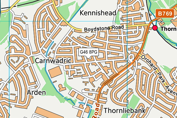 G46 8PG map - OS VectorMap District (Ordnance Survey) G46 8PG map - OS VectorMap District (Ordnance Survey)