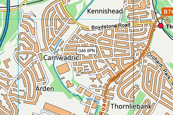 G46 8PN map - OS VectorMap District (Ordnance Survey) G46 8PN map - OS VectorMap District (Ordnance Survey)