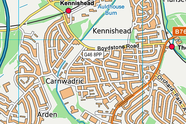 G46 8PP map - OS VectorMap District (Ordnance Survey) G46 8PP map - OS VectorMap District (Ordnance Survey)