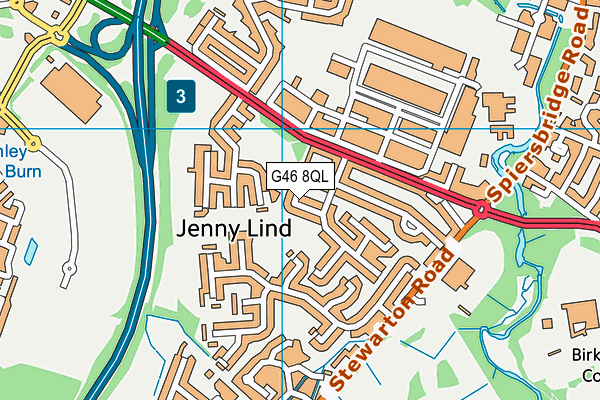 G46 8QL map - OS VectorMap District (Ordnance Survey) G46 8QL map - OS VectorMap District (Ordnance Survey)