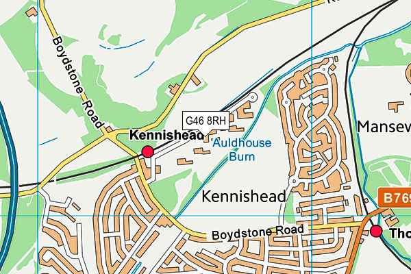 G46 8RH map - OS VectorMap District (Ordnance Survey) G46 8RH map - OS VectorMap District (Ordnance Survey)