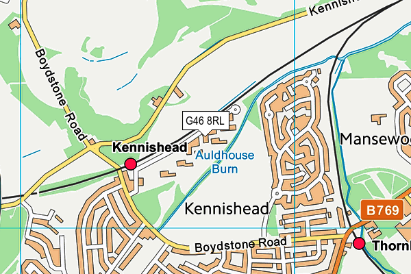 G46 8RL map - OS VectorMap District (Ordnance Survey) G46 8RL map - OS VectorMap District (Ordnance Survey)