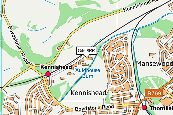 G46 8RR map - OS VectorMap District (Ordnance Survey) G46 8RR map - OS VectorMap District (Ordnance Survey)