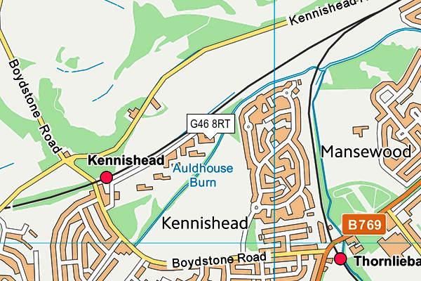 G46 8RT map - OS VectorMap District (Ordnance Survey) G46 8RT map - OS VectorMap District (Ordnance Survey)