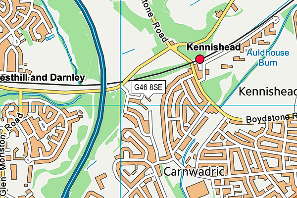 G46 8SE map - OS VectorMap District (Ordnance Survey) G46 8SE map - OS VectorMap District (Ordnance Survey)