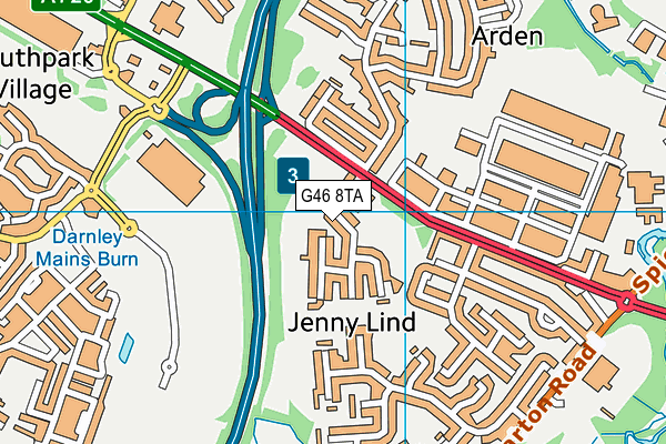G46 8TA map - OS VectorMap District (Ordnance Survey) G46 8TA map - OS VectorMap District (Ordnance Survey)