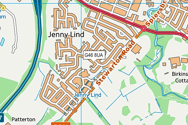 G46 8UA map - OS VectorMap District (Ordnance Survey) G46 8UA map - OS VectorMap District (Ordnance Survey)
