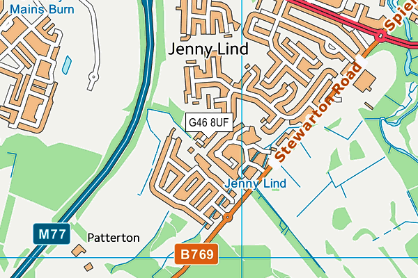 G46 8UF map - OS VectorMap District (Ordnance Survey) G46 8UF map - OS VectorMap District (Ordnance Survey)