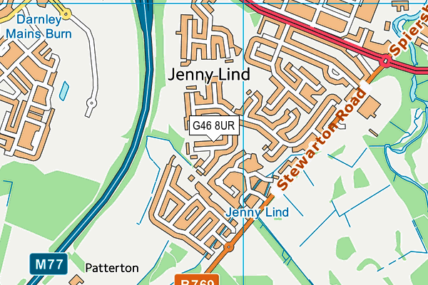 G46 8UR map - OS VectorMap District (Ordnance Survey) G46 8UR map - OS VectorMap District (Ordnance Survey)