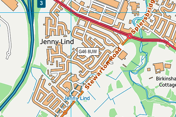 G46 8UW map - OS VectorMap District (Ordnance Survey) G46 8UW map - OS VectorMap District (Ordnance Survey)
