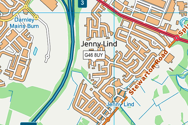 G46 8UY map - OS VectorMap District (Ordnance Survey) G46 8UY map - OS VectorMap District (Ordnance Survey)