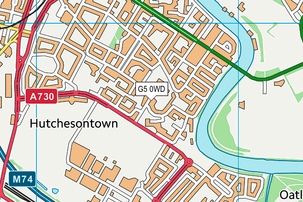 G5 0WD map - OS VectorMap District (Ordnance Survey)