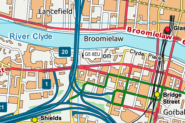 G5 8EU map - OS VectorMap District (Ordnance Survey)