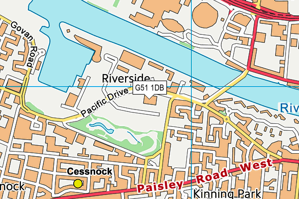 G51 1DB map - OS VectorMap District (Ordnance Survey) G51 1DB map - OS VectorMap District (Ordnance Survey)