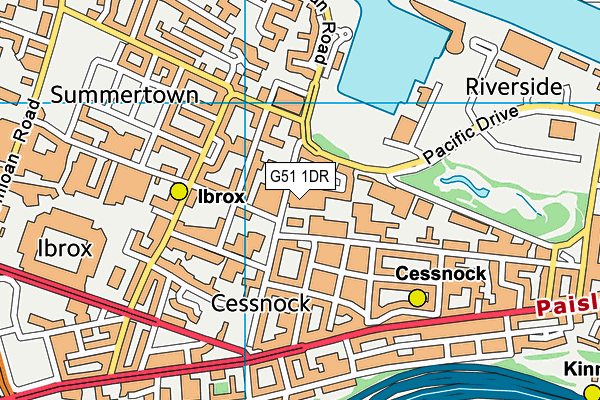 G51 1DR map - OS VectorMap District (Ordnance Survey) G51 1DR map - OS VectorMap District (Ordnance Survey)