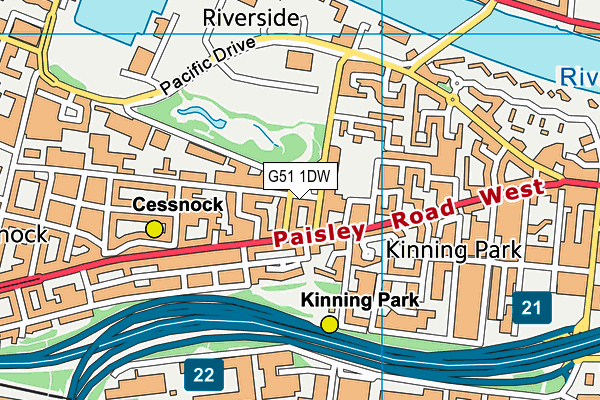 G51 1DW map - OS VectorMap District (Ordnance Survey) G51 1DW map - OS VectorMap District (Ordnance Survey)
