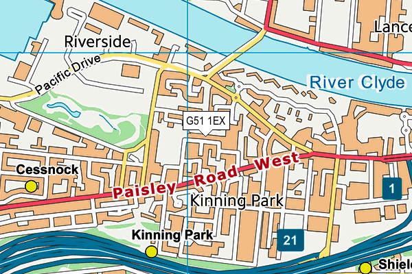 G51 1EX map - OS VectorMap District (Ordnance Survey) G51 1EX map - OS VectorMap District (Ordnance Survey)