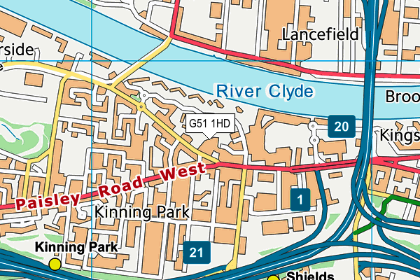 G51 1HD map - OS VectorMap District (Ordnance Survey) G51 1HD map - OS VectorMap District (Ordnance Survey)