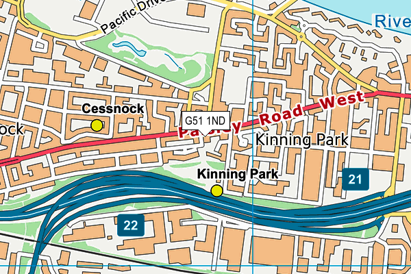 G51 1ND map - OS VectorMap District (Ordnance Survey) G51 1ND map - OS VectorMap District (Ordnance Survey)