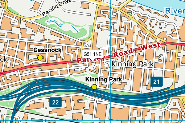 G51 1NE map - OS VectorMap District (Ordnance Survey) G51 1NE map - OS VectorMap District (Ordnance Survey)