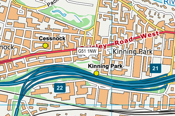 G51 1NW map - OS VectorMap District (Ordnance Survey) G51 1NW map - OS VectorMap District (Ordnance Survey)