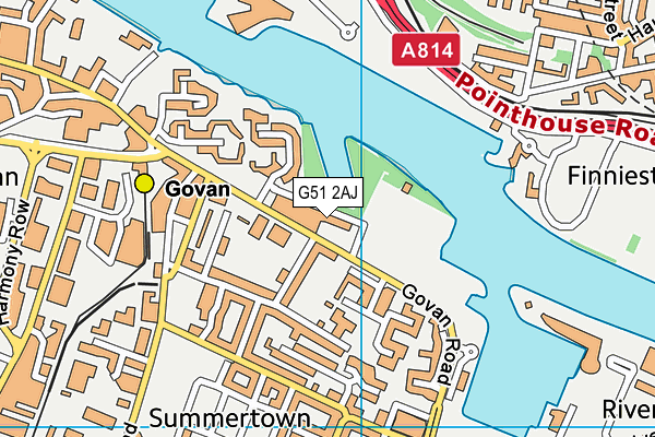 G51 2AJ map - OS VectorMap District (Ordnance Survey) G51 2AJ map - OS VectorMap District (Ordnance Survey)