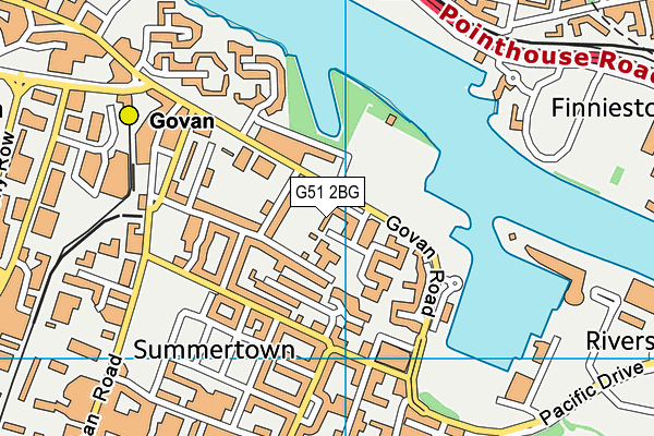 G51 2BG map - OS VectorMap District (Ordnance Survey)
