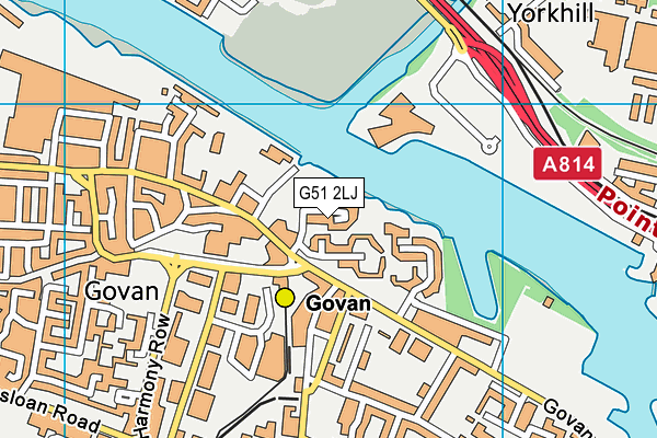 G51 2LJ map - OS VectorMap District (Ordnance Survey) G51 2LJ map - OS VectorMap District (Ordnance Survey)
