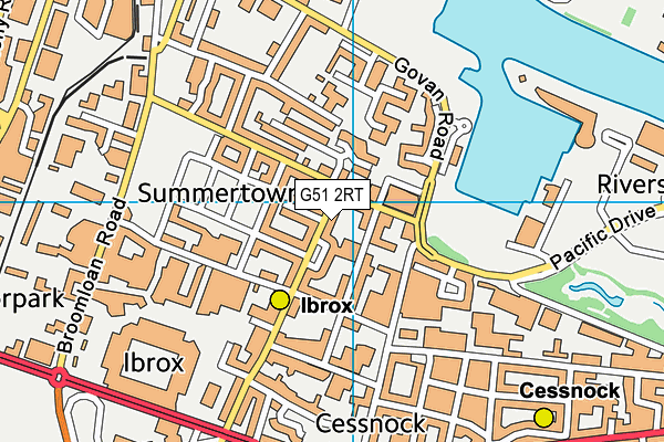 G51 2RT map - OS VectorMap District (Ordnance Survey) G51 2RT map - OS VectorMap District (Ordnance Survey)