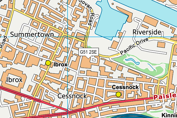 G51 2SE map - OS VectorMap District (Ordnance Survey)
