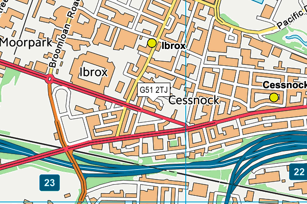 G51 2TJ map - OS VectorMap District (Ordnance Survey) G51 2TJ map - OS VectorMap District (Ordnance Survey)