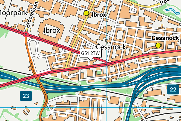 G51 2TW map - OS VectorMap District (Ordnance Survey) G51 2TW map - OS VectorMap District (Ordnance Survey)