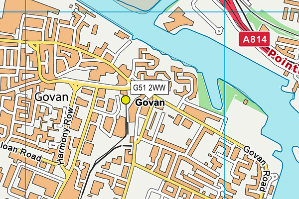 G51 2WW map - OS VectorMap District (Ordnance Survey) G51 2WW map - OS VectorMap District (Ordnance Survey)
