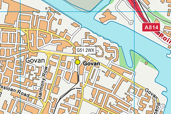 G51 2WX map - OS VectorMap District (Ordnance Survey) G51 2WX map - OS VectorMap District (Ordnance Survey)