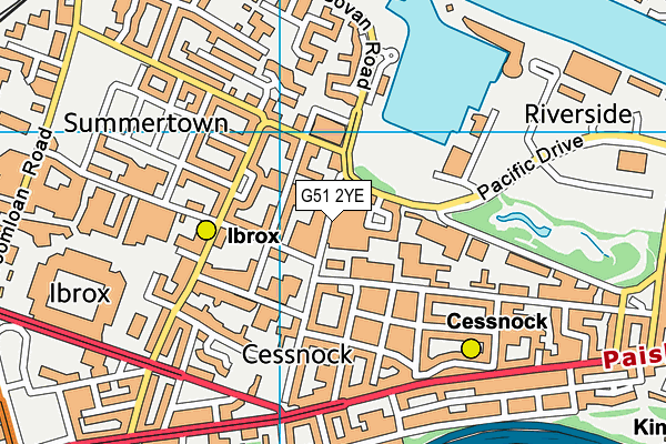 G51 2YE map - OS VectorMap District (Ordnance Survey) G51 2YE map - OS VectorMap District (Ordnance Survey)