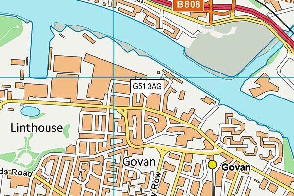 G51 3AG map - OS VectorMap District (Ordnance Survey)
