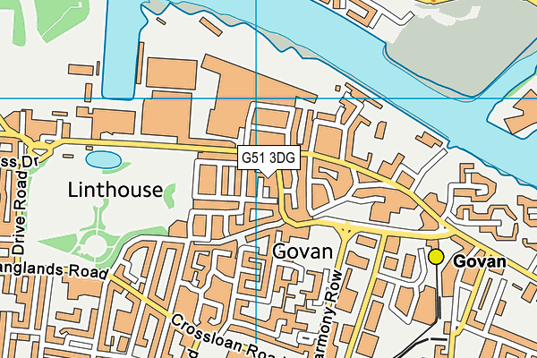 G51 3DG map - OS VectorMap District (Ordnance Survey) G51 3DG map - OS VectorMap District (Ordnance Survey)